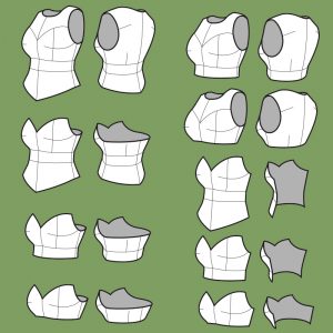 Knight Breastplate pattern collection - 9 variations - Pretzl Cosplay
