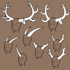 Deer antlers XL pattern - Pretzl Cosplay